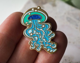 Pin de solapa - Medusa azul oscuro