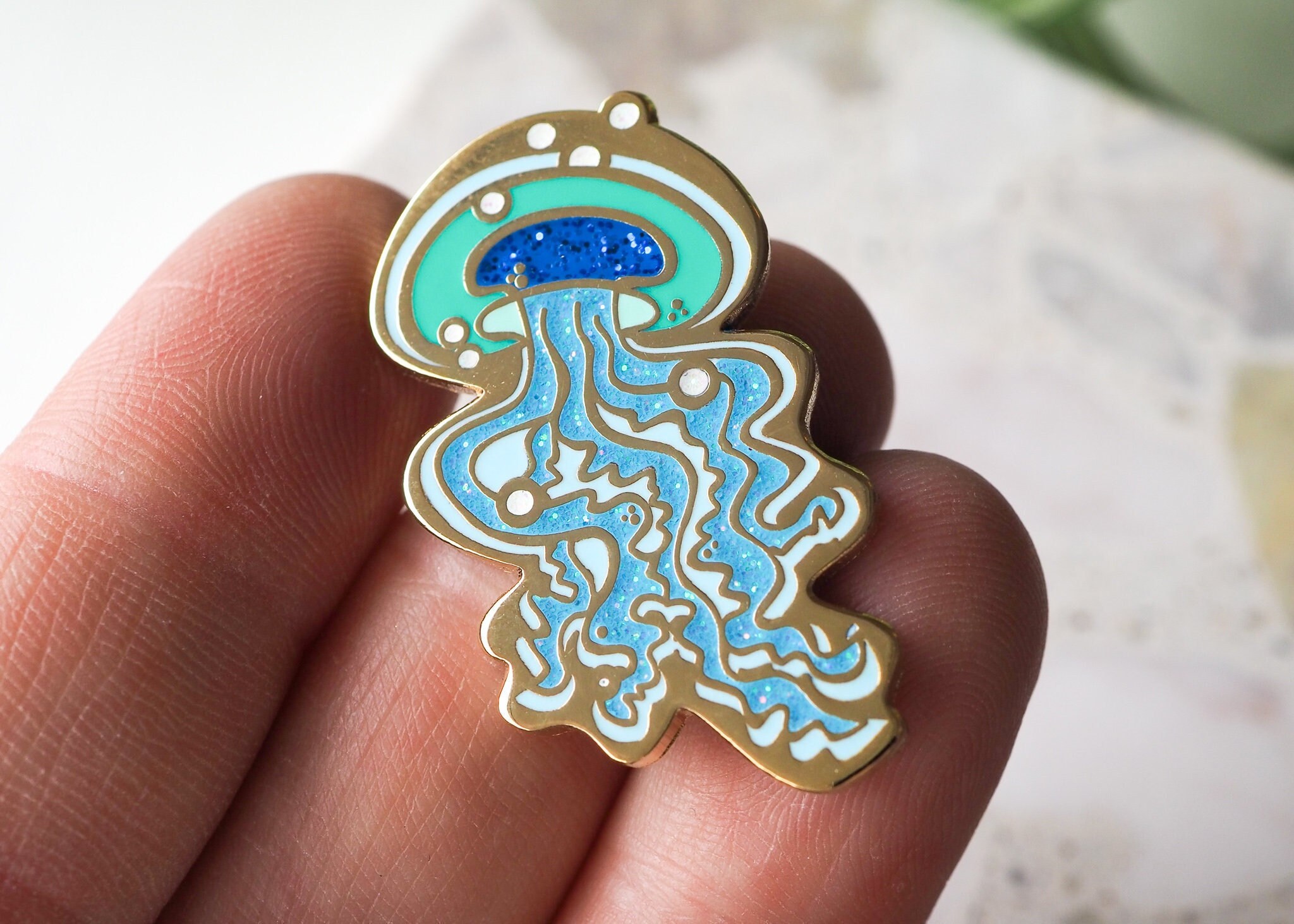 Ocean Sea Animal Kawaii Enamel Pins Lapel Brooch | Kawaii Babe Jellyfish