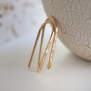 Parallel Arc Earrings 20mm U-shaped Open Hoop Earrings image 5