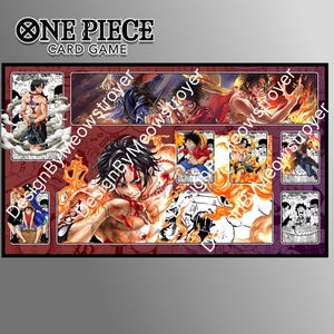 DIGITALE GESTALTUNG Drei Brüder Ace Sabo Luffy Krabbeldecke mit Farbverlauf an einem Stück