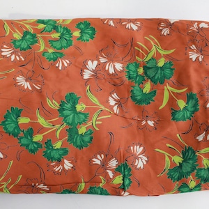 1940s Rayon Floral Print Rayon, 2.5 Yards, Vintage 40s Cold Rayon Sewing Fabric