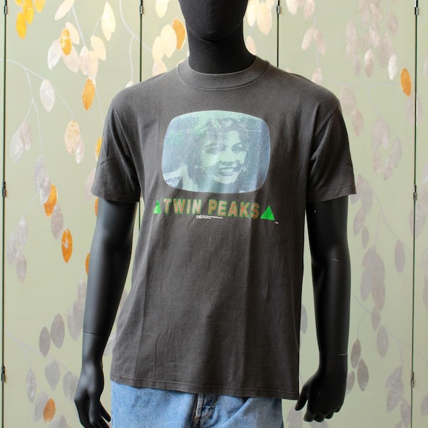 Camiseta vintage de coleccionista de Twin Peaks de los años 90, Laura en la televisión, talla mediana