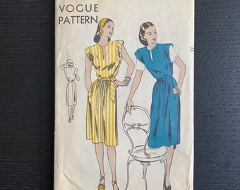 Complete Pre Cut Vintage 1940s One Piece Dress And Jacket Sewing Pattern Vogue 6076 Peter Pan Collar On Jacket Bust 32 Size 14 Sewing Kits How To Itreen Com Complete Pre Cut Vintage 1940s One Piece Dress And Jacket Sewing Pattern Vogue 6076 Peter Pan Collar On Jacket Bust 32 Size 14 Sewing Kits How To Itreen Com
