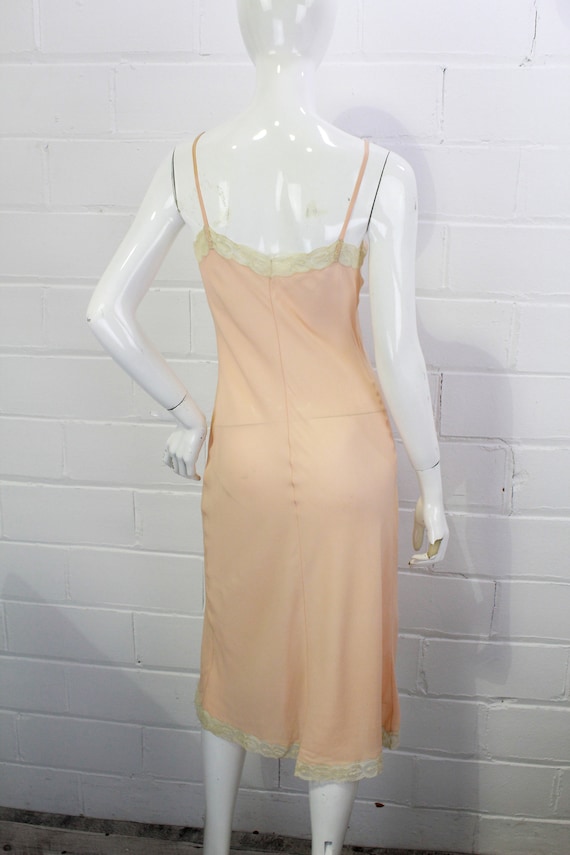 1930s/40s Pink Silk Slip Dress, Vintage 30s Linge… - image 7