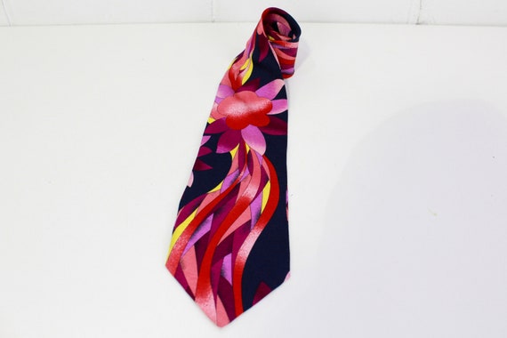 90s Silk Tie, Vintage Italian Silk Necktie, Braem… - image 3