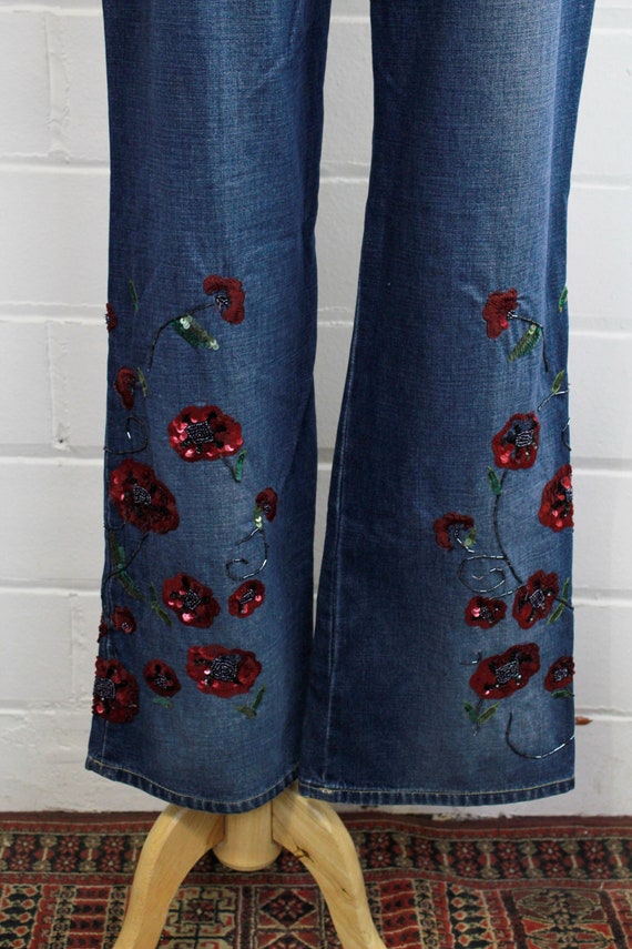 y2k Parasuco Jeans with Beaded Flares, 30 Waist, … - image 10