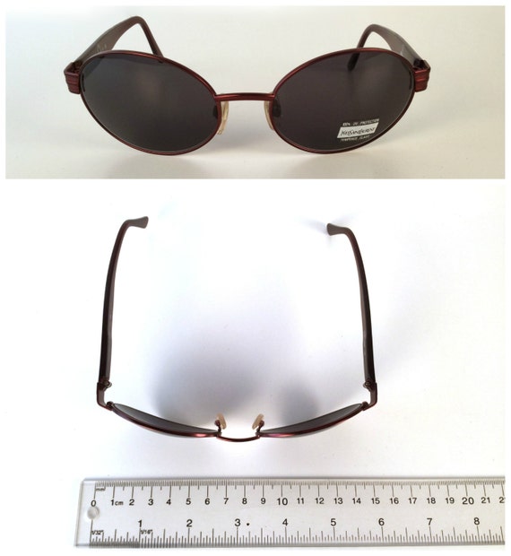 ヴィンテージ90年代オーバルYSLサングラス、ヴィンテージイヴ・サン