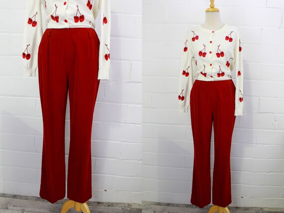 Long Kick Pant in Red