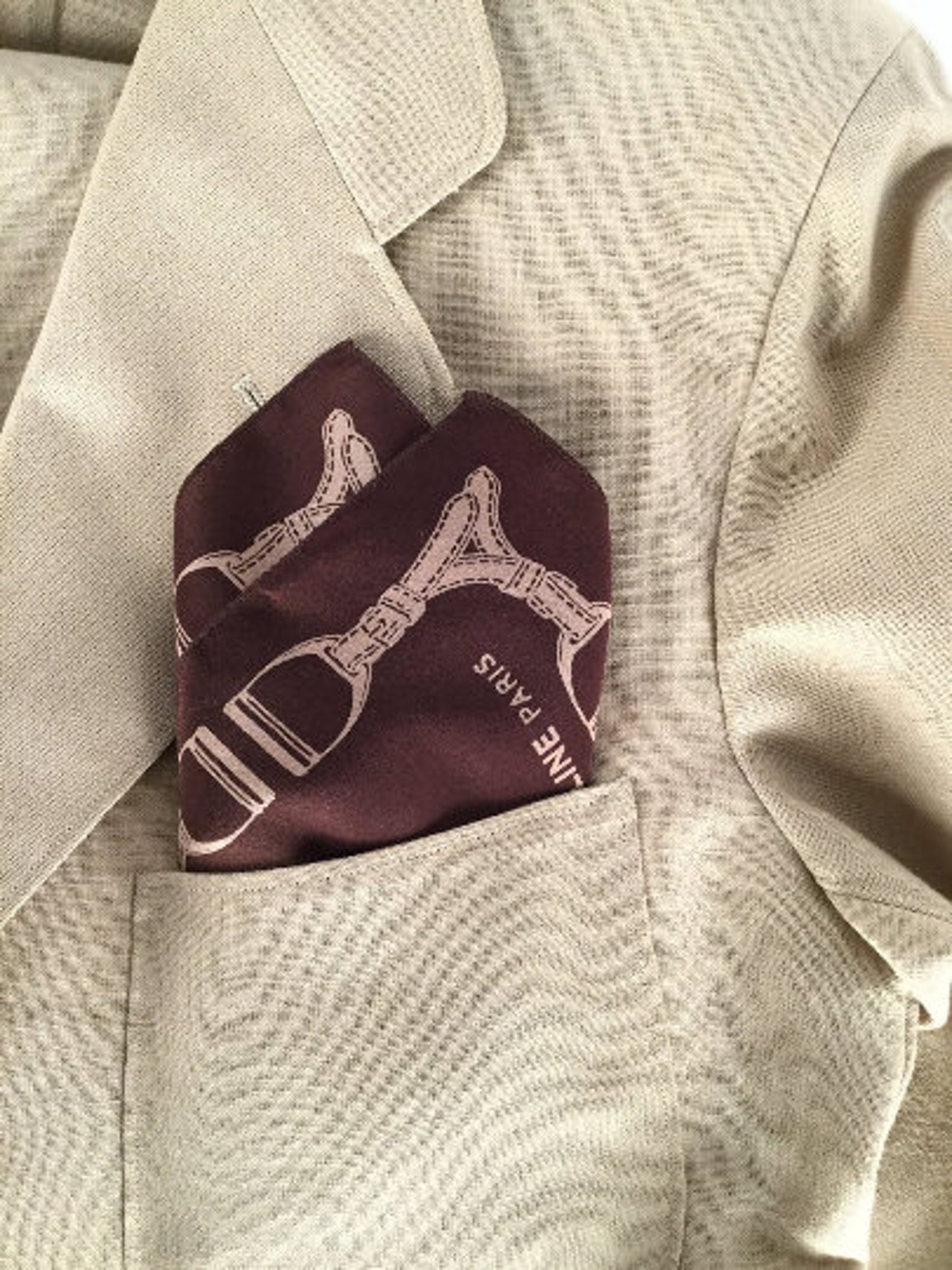 Vintage 90s Mens Pocket Scarf Celine Scarf Vintage Pocket Etsy