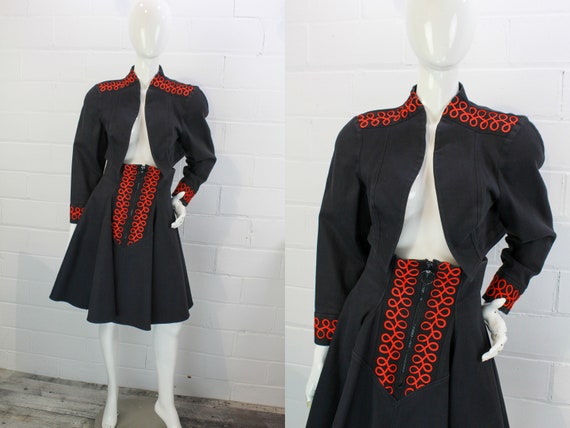 Vintage 1980s Bolero Jacket and Skirt Set by Price