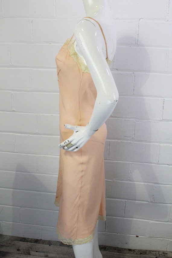 1930s/40s Pink Silk Slip Dress, Vintage 30s Linge… - image 6