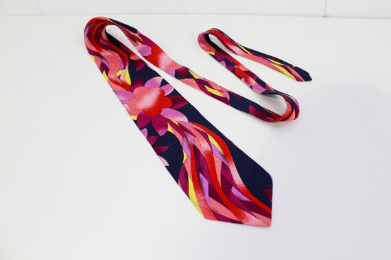 90s Silk Tie, Vintage Italian Silk Necktie, Braem… - image 6