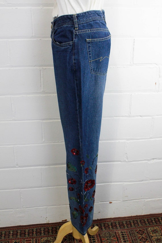 y2k Parasuco Jeans with Beaded Flares, 30 Waist, … - image 8