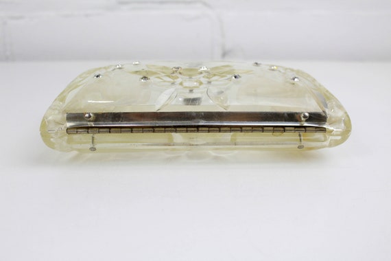 1950s Lucite Clutch Purse, Clear Plastic Mid Cent… - image 10