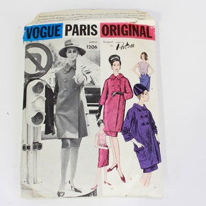 Patou original Patou Patou des années 1960 pour costume et chemisier Patou, veste vintage des années 60 pour femme, buste 34 po.
