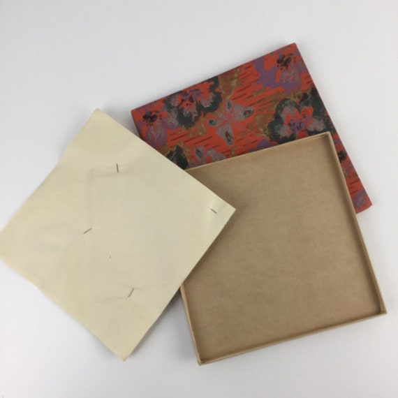 1920s/30s Art Deco Handkerchief Gift Box, Orange … - image 7
