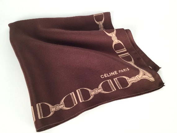 Vintage 90s Mens Pocket Scarf, Celine Scarf, Vint… - image 2