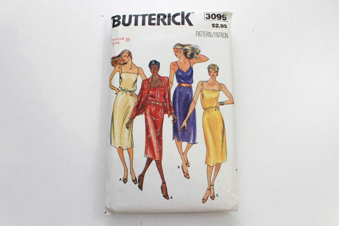 80s Dress / Jacket Sewing Pattern Butterick 3099, UNCUT, Vintage ...