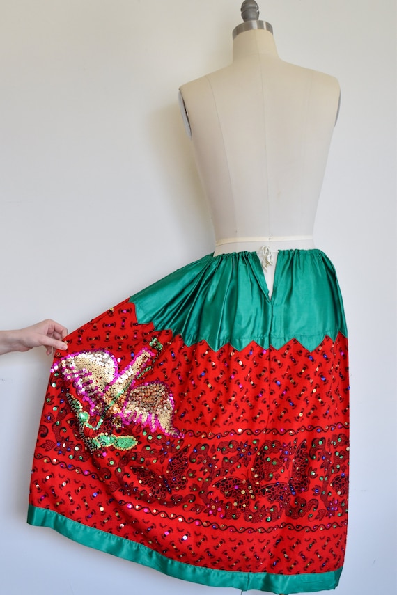 1930s/1940s China Poblana Skirt with Sequins and … - image 4