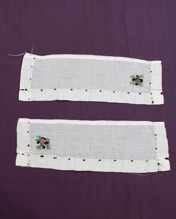 Antique 1920s Sheer White Collar and Cuffs Set wi… - image 9