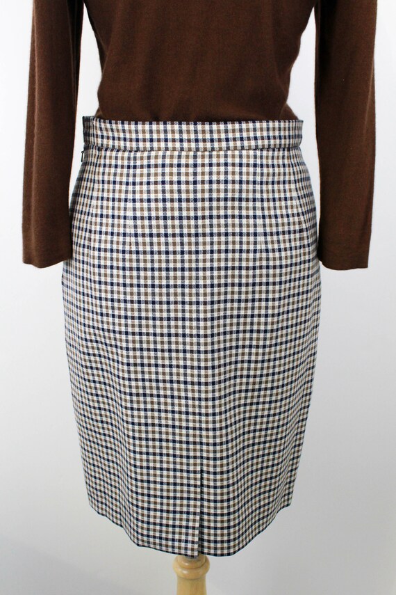 90s Brown Checked Skirt, Medium, 29 Waist, Vintag… - image 6