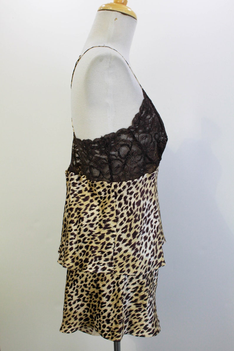 Y2k Silk Lingerie Set Pyjama Set Leopard Print 2000s - Etsy