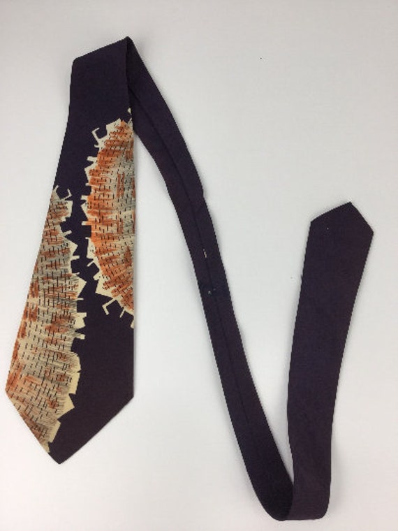 1940s Early 50s Necktie, Vintage Men's Wide Wembl… - image 7