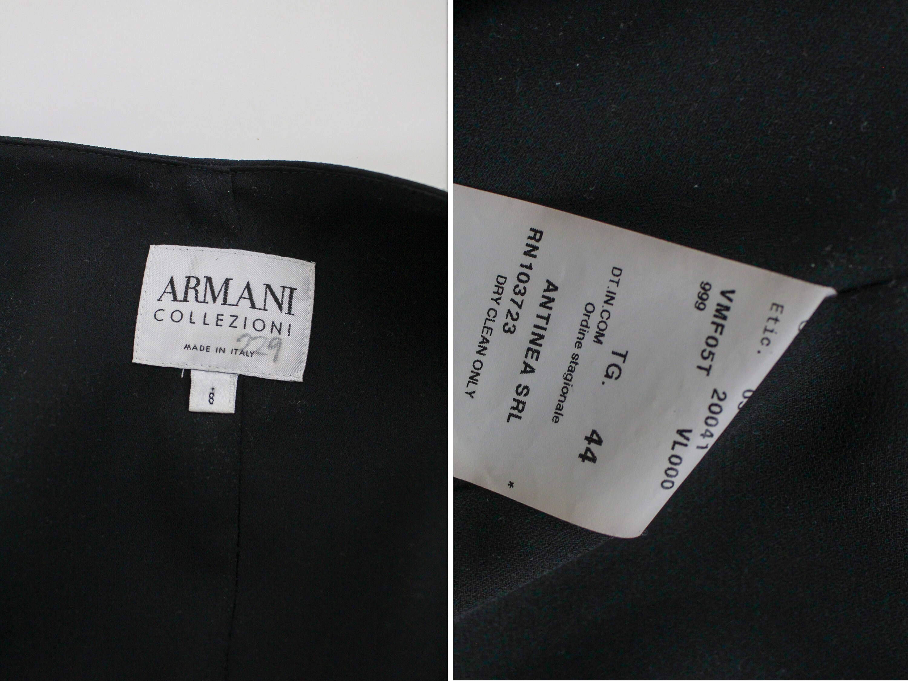 1990s Armani Black Zippered Silk Top, Made in Italy, Vintage