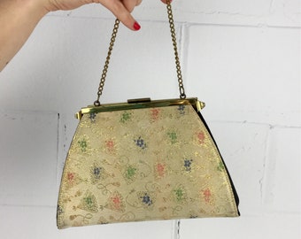 1950s Black Leatherette Dolores Handbag – Unique Vintage