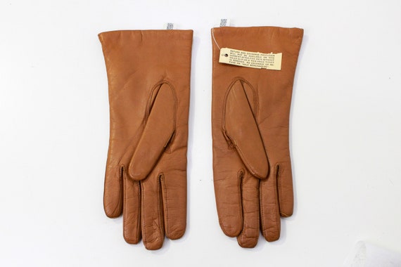 Gants vintage en cuir beige, doublés de laine, gants dhiver en cuir pour  femmes, gants danimaux morts des années 1970, taille 7 -  France