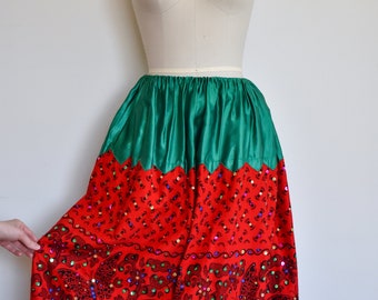 1930s/1940s China Poblana Skirt With Sequins and Sequin 1930s/1940s China Poblana Skirt With Sequins and Sequin