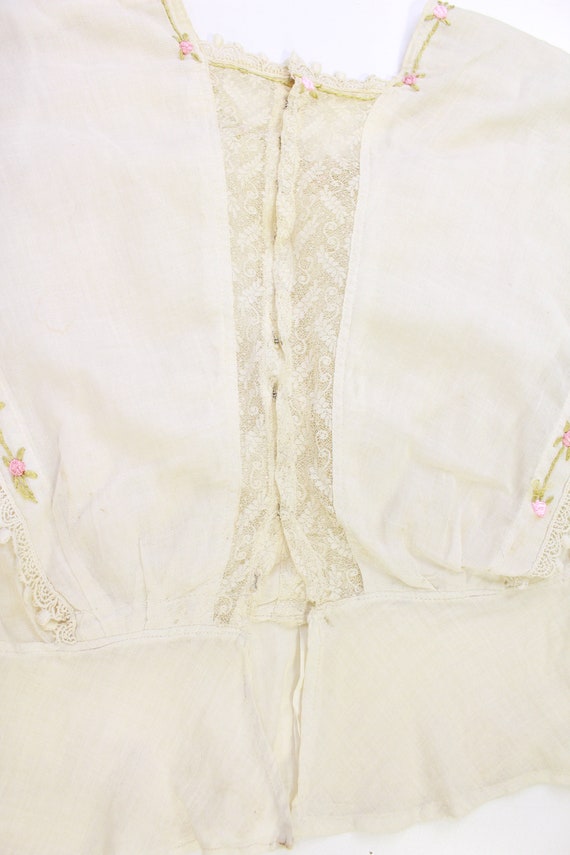 Edwardian Blouse with Floral Embroidery, Antique … - image 5