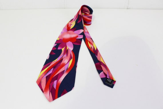 90s Silk Tie, Vintage Italian Silk Necktie, Braem… - image 4