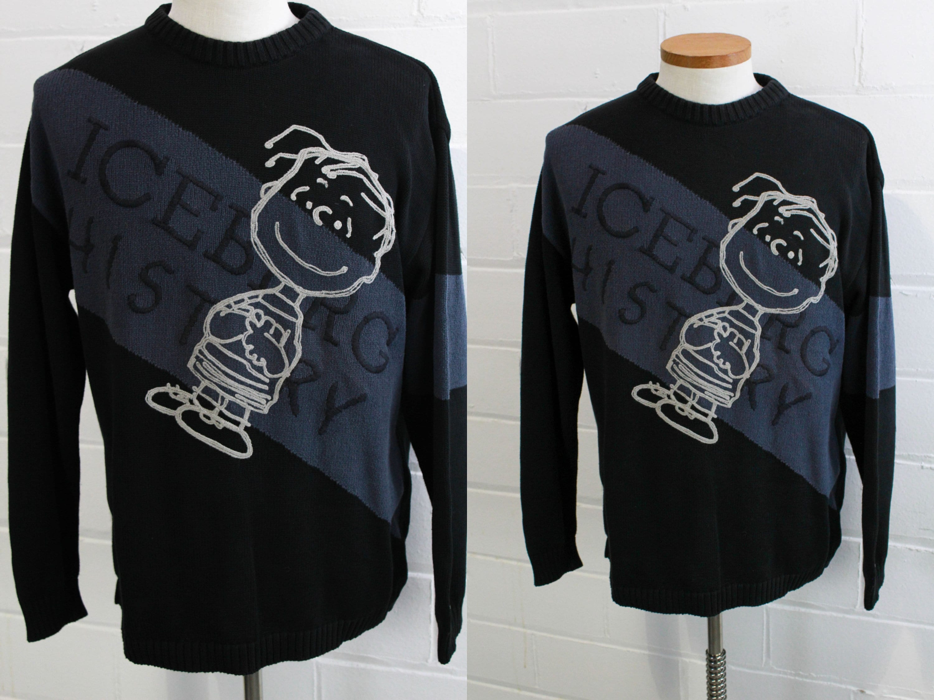 Iceberg History Linus Sweater, Large, Made in Italy, Vintage 
