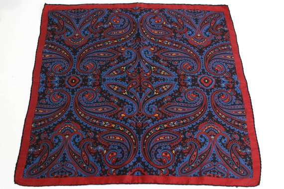 Vintage Paisley Silk Handkerchief / Neckerchief/ … - image 2