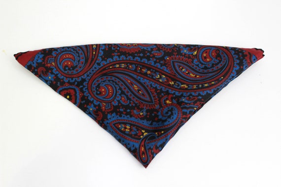 Vintage Paisley Silk Handkerchief / Neckerchief/ … - image 6