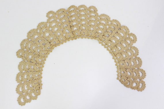 1910s Crochet Collar, Antique Edwardian Scalloped… - image 5