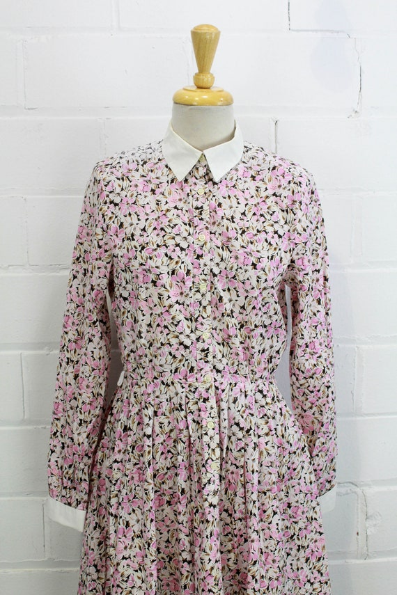 80s does 50s Horrockses Dress, Shirtwaist Dress w… - image 3