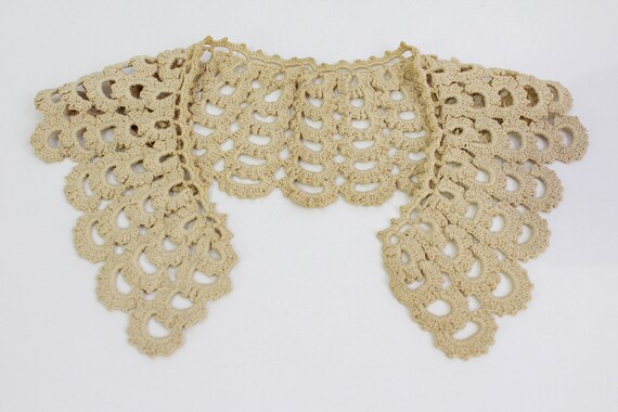 1910s Crochet Collar, Antique Edwardian Scalloped… - image 2