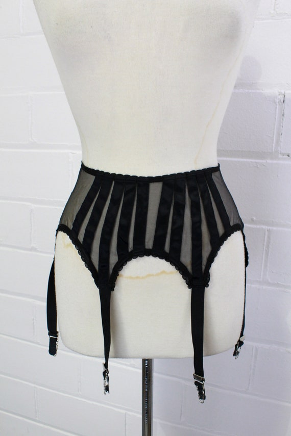 1960s Black Garter Belt, Vintage Lingerie Garter B