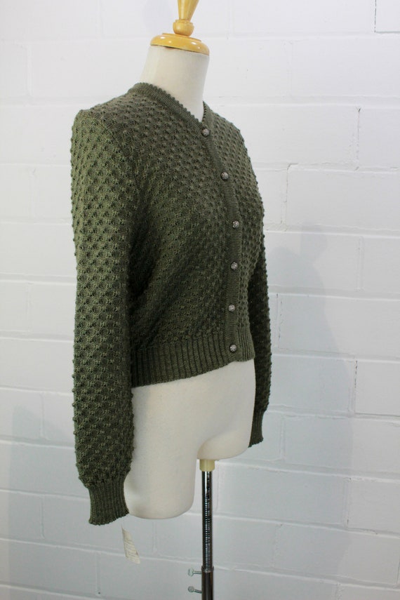 Austrian Wool Cardigan Trachten Sweater, Vintage … - image 4