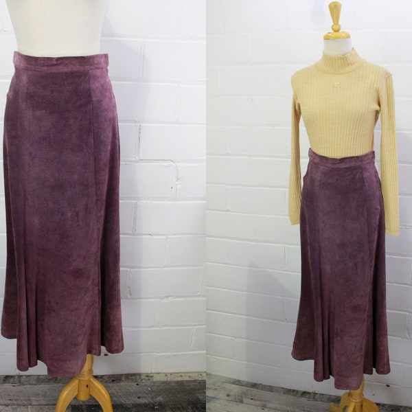 MAXI SUEDE FLARE SKIRT