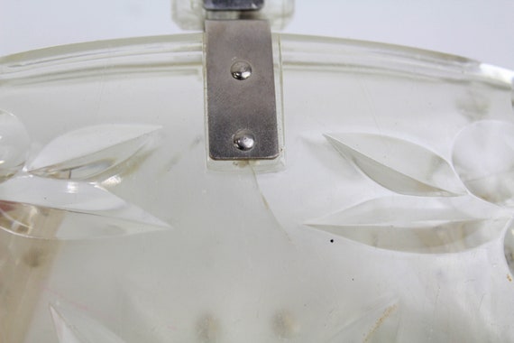 1950s Lucite Clutch Purse, Clear Plastic Mid Cent… - image 8