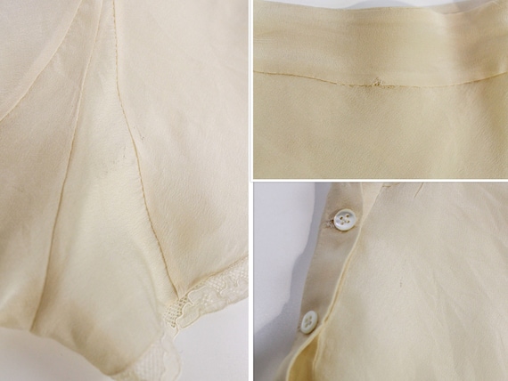1920s Cream Silk Tap Shorts with Embroidery, Shap… - image 10