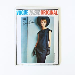 Robe des années 1960 Pierre Cardin Rare Vogue Paris Patron de couture Original 1508, taille 12