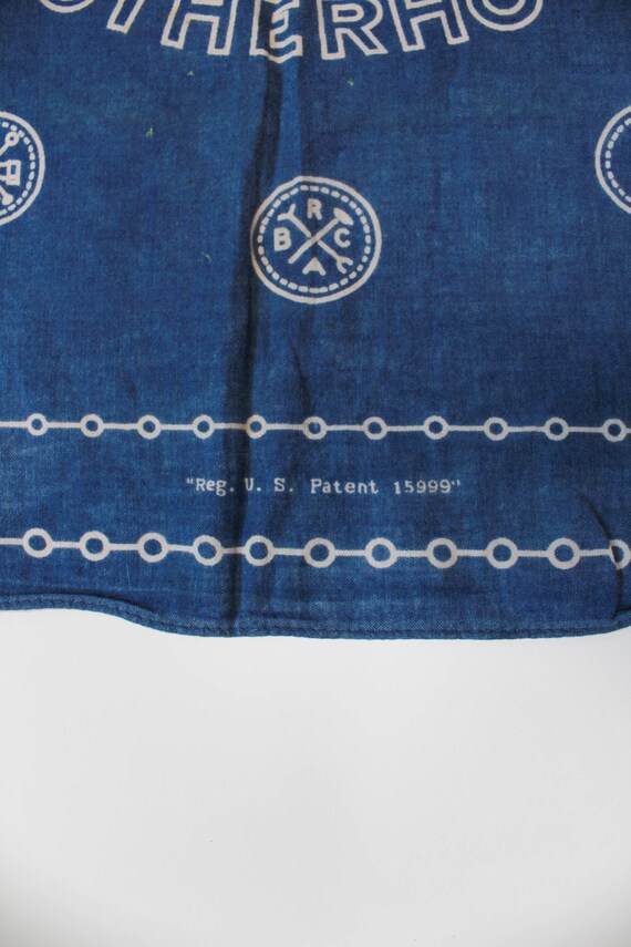 vintage bandanna 1930-40s Brotherhood 紺色 Super Special 40s Vintage RAILROAD BROTHERHOOD Bandanna