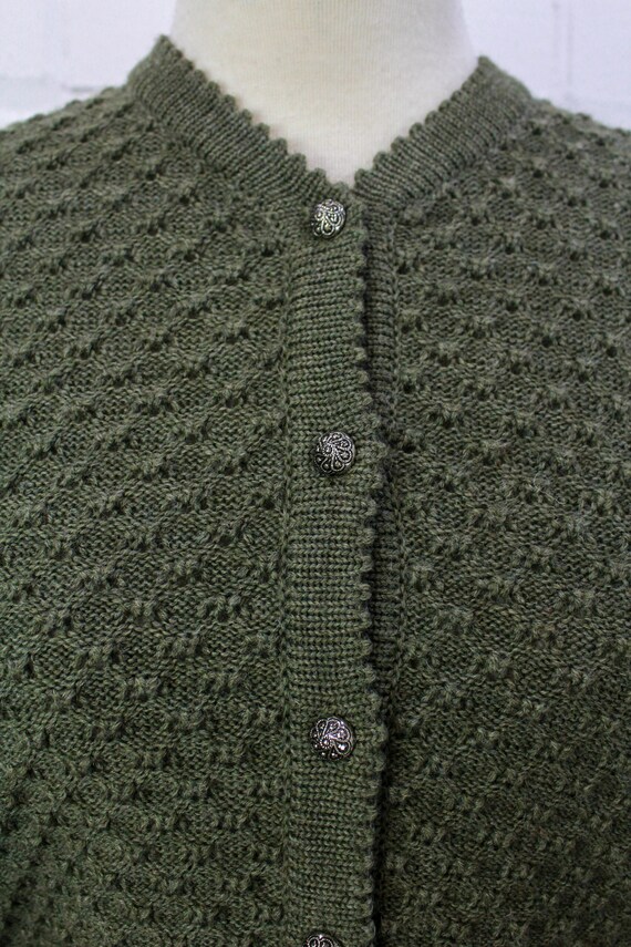 Austrian Wool Cardigan Trachten Sweater, Vintage … - image 3