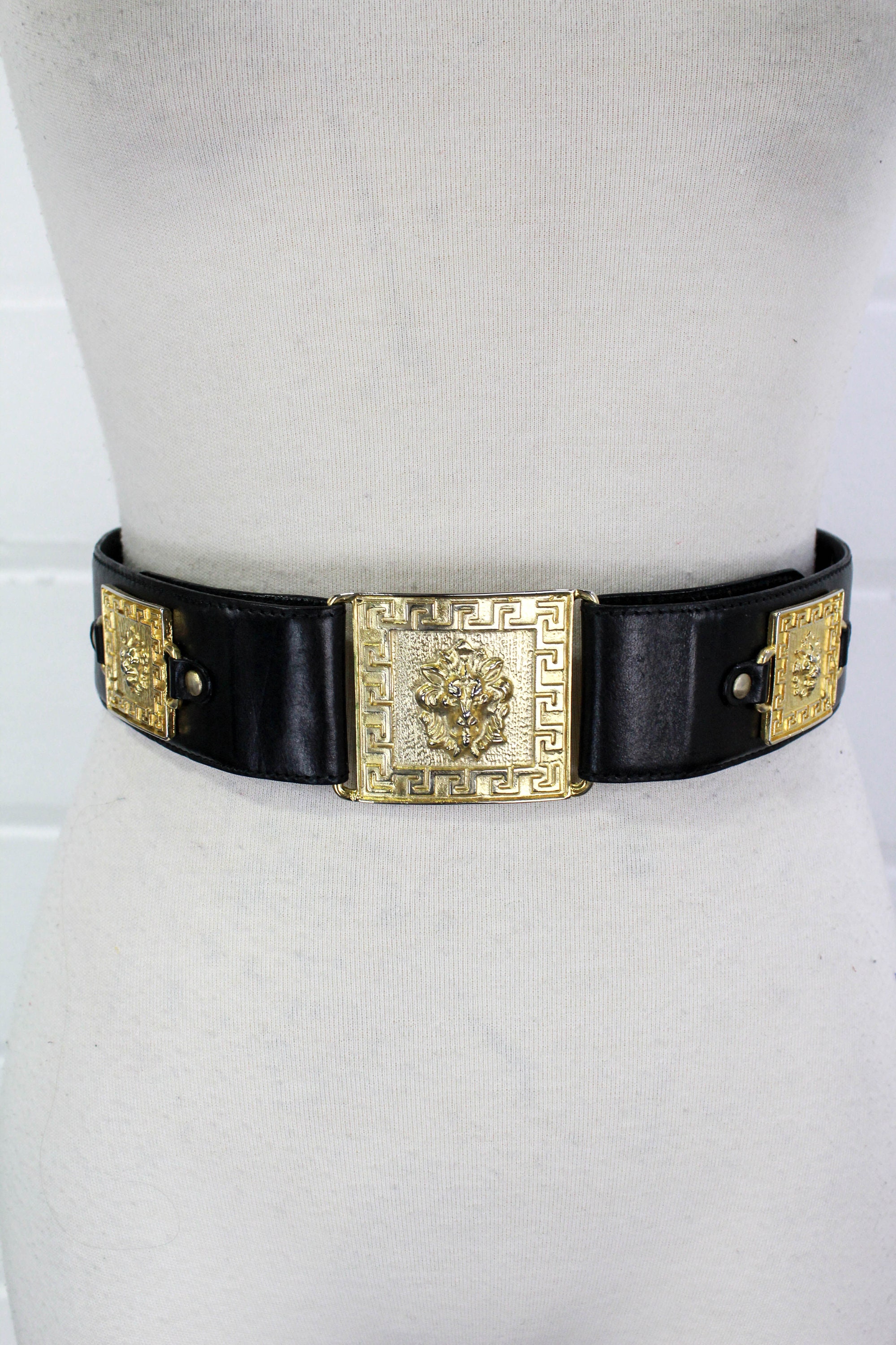 Vintage 90s Belt 90s VERSACE Belt Versace Versus Lion Belt 