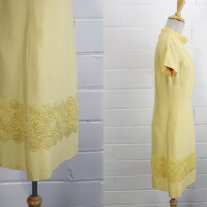 1960s yellow dress and jacket set vintage alfred werber side view