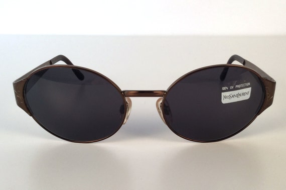 ヴィンテージ 90 年代 オーバル YSL サングラス、ヴィンテージ イヴ 